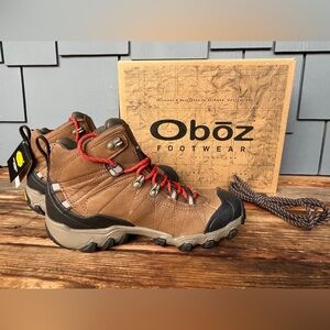 Women’s Oboz Bringer Premium Mid B-Dry Waterproof Leather Boot size 8.5 NIB